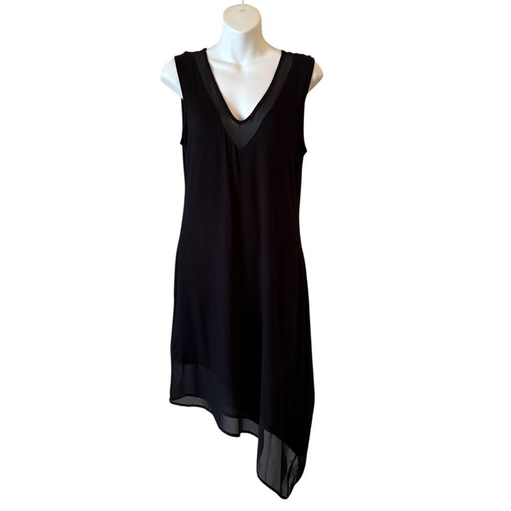 Calvin Klein Assymetrical black swim cover-up NWT size S/M - Picture 2 of 14